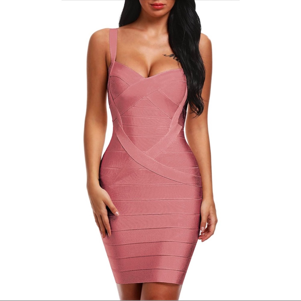 Dusty Rose Pink Bandage dress